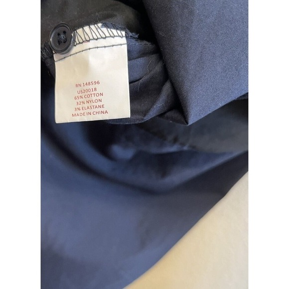 Universal Standard Navy Blue Elbe Popover Blouse Long Sleeve Size S/14 - Picture 6 of 10